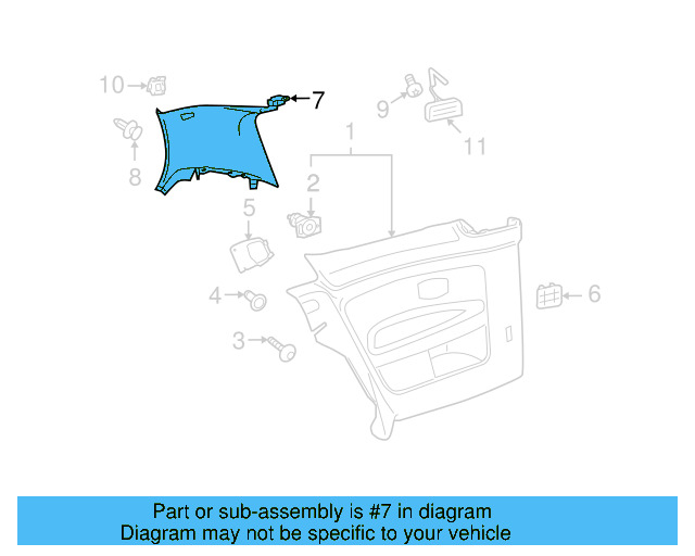 Upper Quarter Trim 1K3-867-288-G-82V - View 3