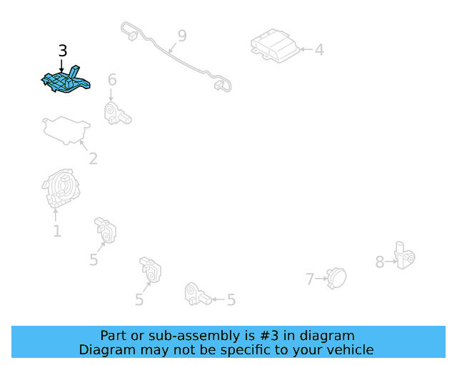 Air Bag Occupant Sensor Bracket 5NA-959-730 - View 7