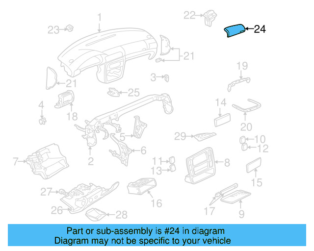Air Bag Door 3B1-880-261-D-2L4 - View 2