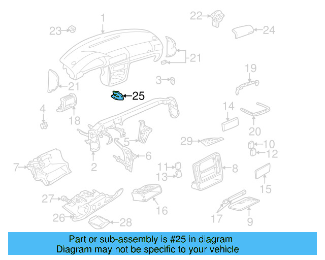Sun Load Sensor Cover 3B0-819-681-4ET