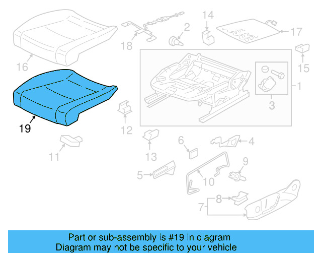 Seat Cushion Pad 5G0-881-375-A