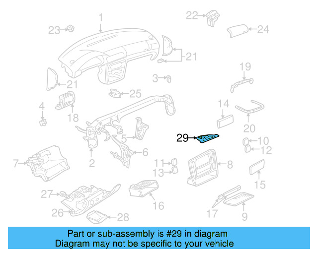 Shelf Retainer 1J0-857-725-C - View 7
