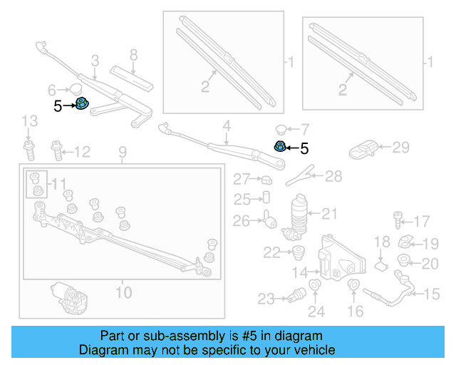 Wiper Arm Nut N-102-613-11 - View 16