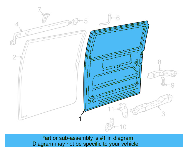 Door Shell 1E0831052B - View 6