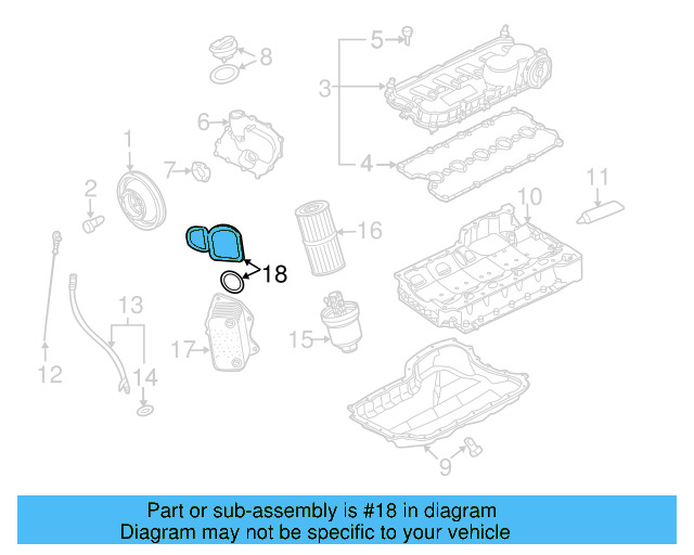 Oil Cooler Gasket Set 07K-117-070 - View 36