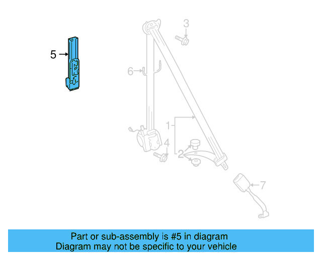 Seat Belt Height Adjuster 5K0-857-819 - View 12