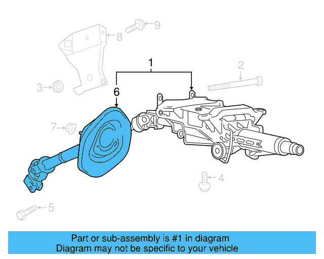 Steering Column 7P6-419-501-EB - View 6