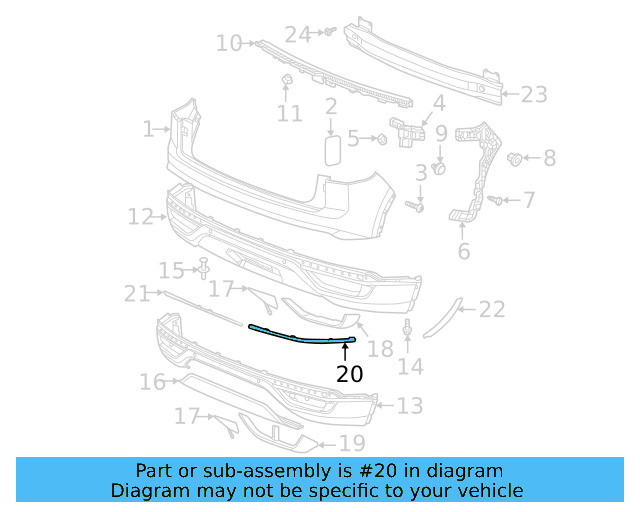 Lower Molding 3CM-807-532-A-AV3 - View 10