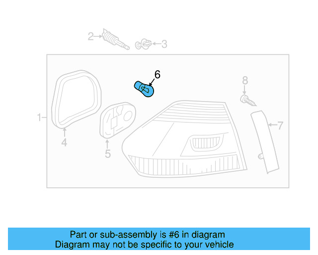 Tail Lamp Bulb N-017-732-6 - View 10