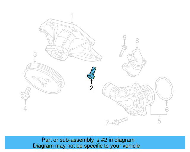 Thermostat Housing Bolt N-101-961-05 - View 6