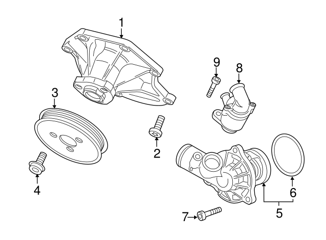 Thermostat Housing Bolt N-101-961-05 - View 3
