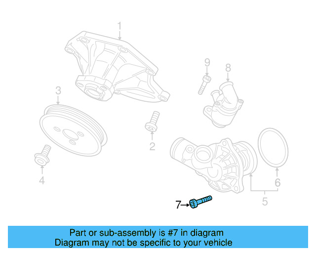 Thermostat Housing Bolt N-101-961-05 - View 4