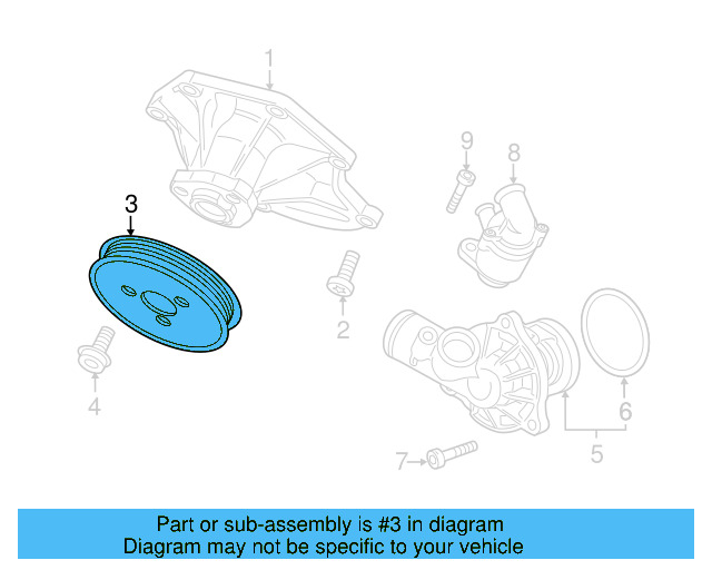 Pump Pulley 059-121-031-H - View 9