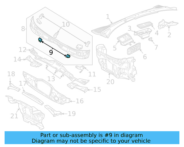 Cowl Panel Holder 11A-805-327
