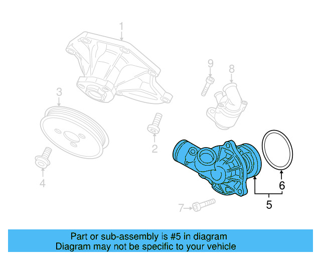 Thermostat Housing 059-121-111-R - View 7