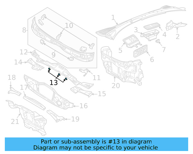 Cowl Panel Holder 11A-805-328 - View 4