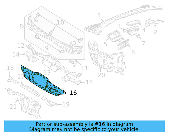 Dash Panel 1EA-803-155 - View 2