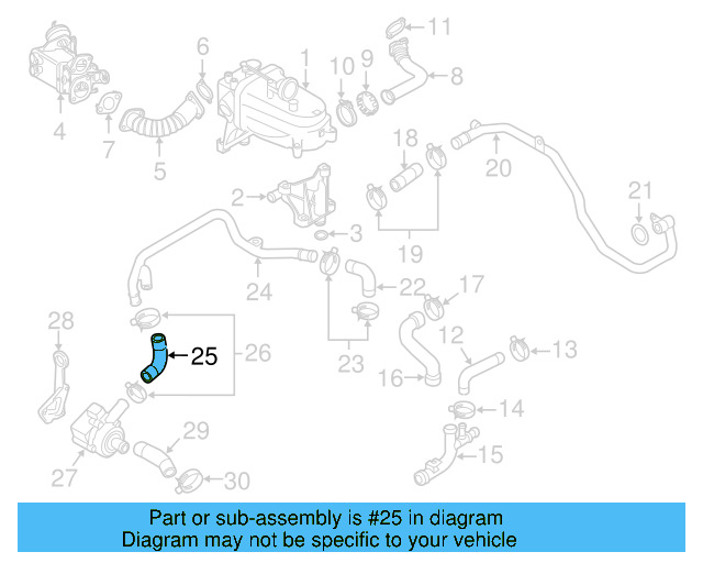 Inlet Hose 059-121-104-A - View 3