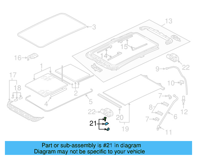 Sunroof Cover Guide 1K9-898-921 - View 23