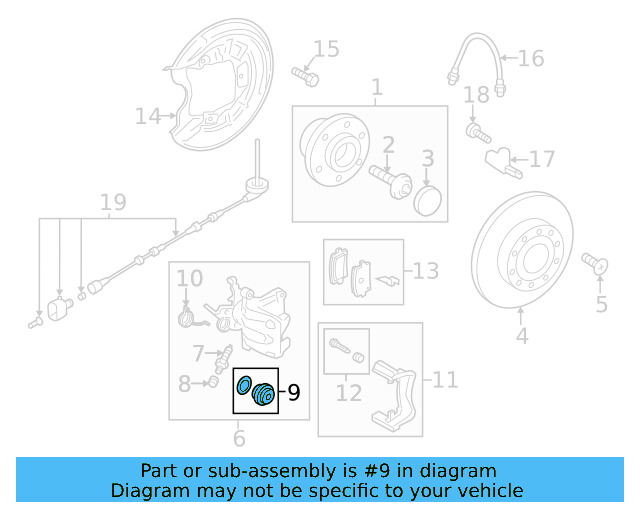 Disc Brake Caliper Seal Kit 8D0-698-671 - View 17