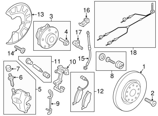 Brake Hose Bracket 1K0-611-841-A