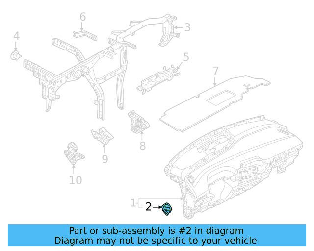 Defroster Grille 11K-819-706-6PS - View 3