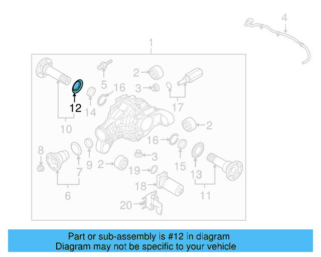 Drive Axle Shaft Seal 0AB-525-596-A - View 5