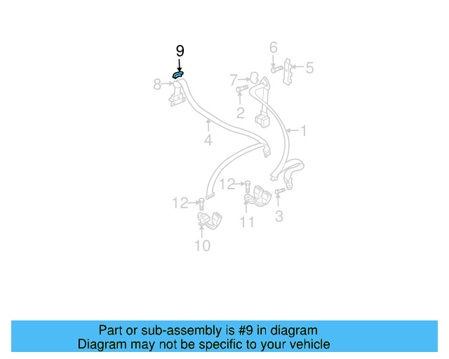 Seat Belt Guide Cover 1J0-857-785-C-U71 - View 2