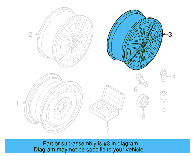 Wheel, Alloy 5G0-601-025-BS-88Z - View 13