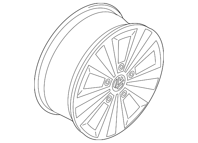 Wheel, Alloy 5G0-601-025-BB-8Z8 - View 10