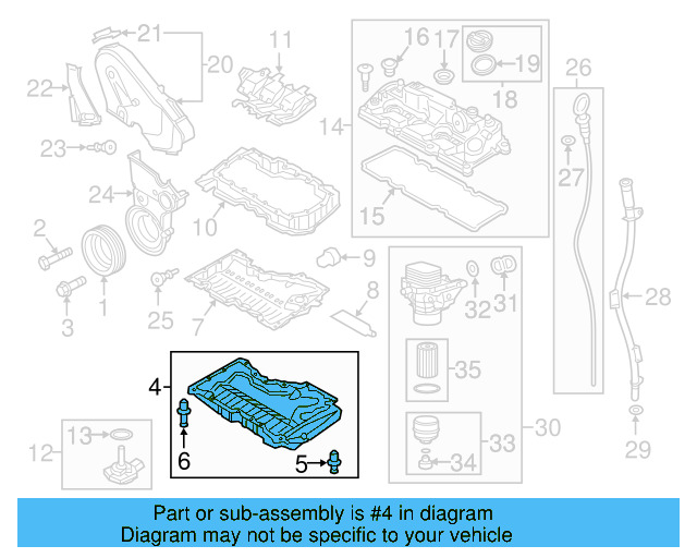 Oil Pan 04L-103-660-D - View 12