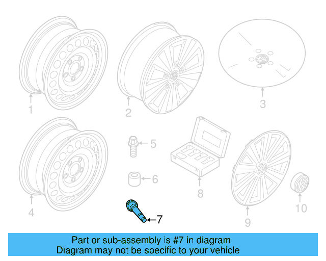 Valve Stem 1K0-601-361-B - View 48