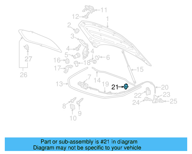 Release Cable Clip 6Q0-823-567 - View 14