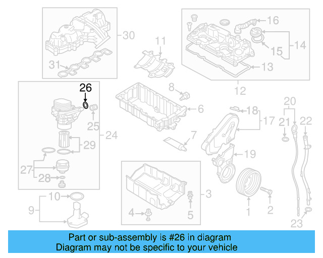 Oil Filter Housing Seal 03N-115-441 - View 11