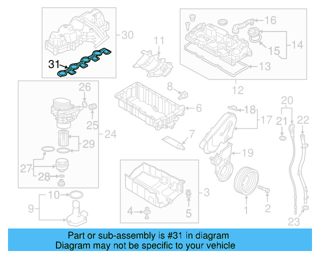 Manifold Gasket 04L-129-717-D - View 3