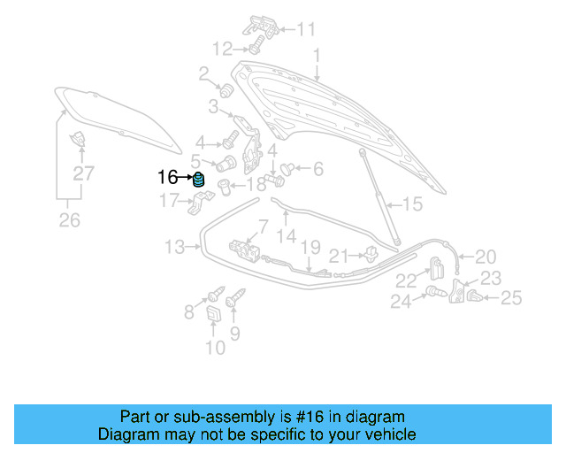 Hood Bumper 867-827-500-A - View 8