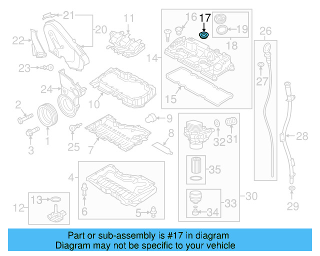 Valve Cover Seal 04L-103-070-B - View 13