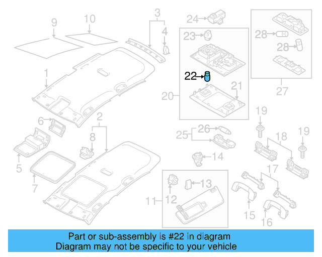 O'head Lamp Bulb N-017-753-10 - View 44