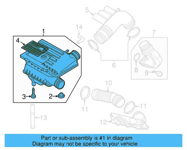 Air Cleaner Assembly 04E-129-611-AK - View 2