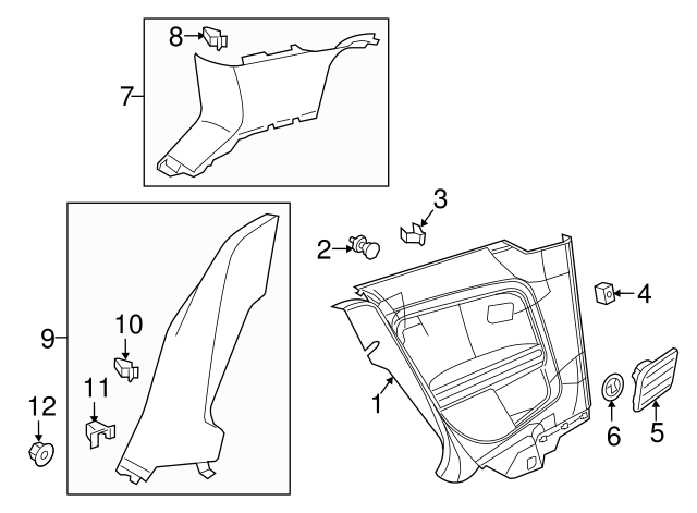 Windshield Pillar Trim Clamp 5G0-867-276-A - View 14