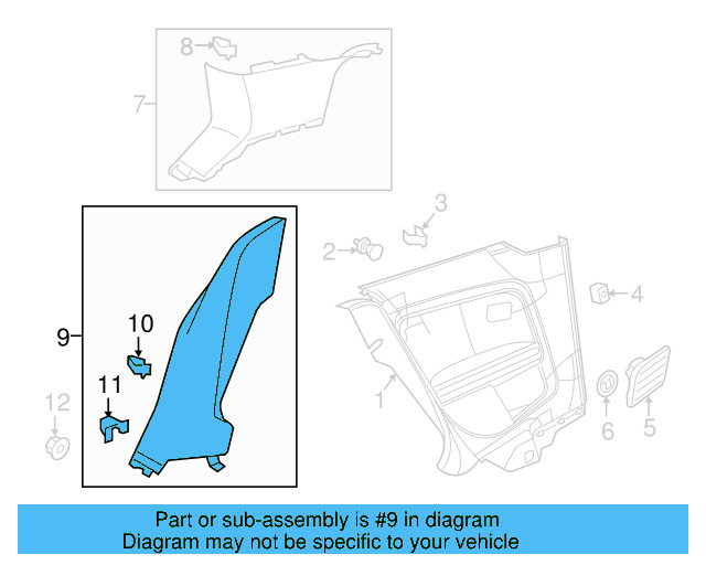 Lower Quarter Trim 5GM-867-044-M-PDI - View 9