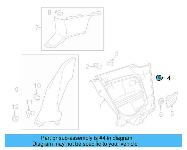 Lower Quarter Trim Spacer 721-827-559