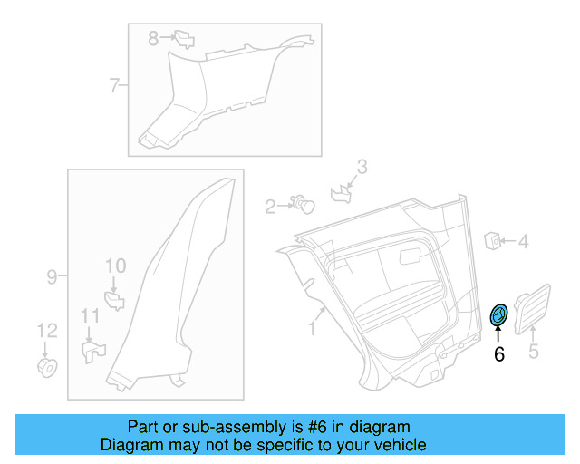 Speaker Grille Fastener N-906-878-01 - View 15