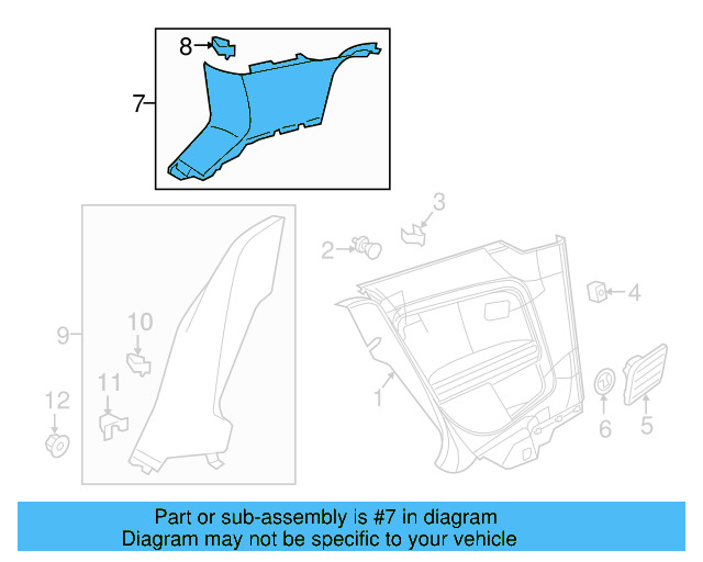 Upper Quarter Trim 5GM-867-287-D-ZA2