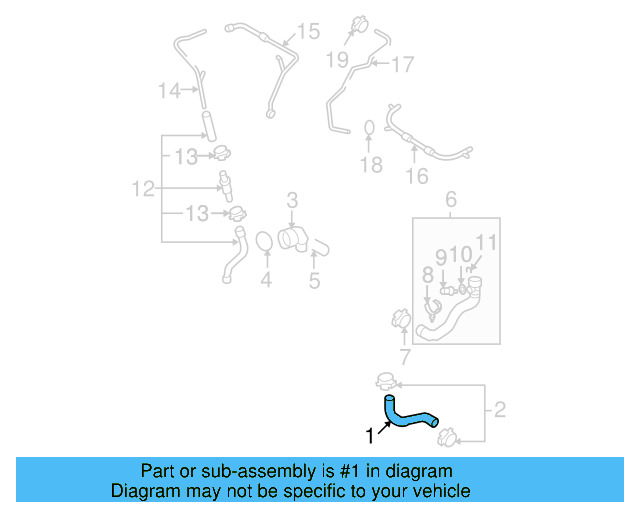 Lower Hose 3C0-122-051-BQ - View 5