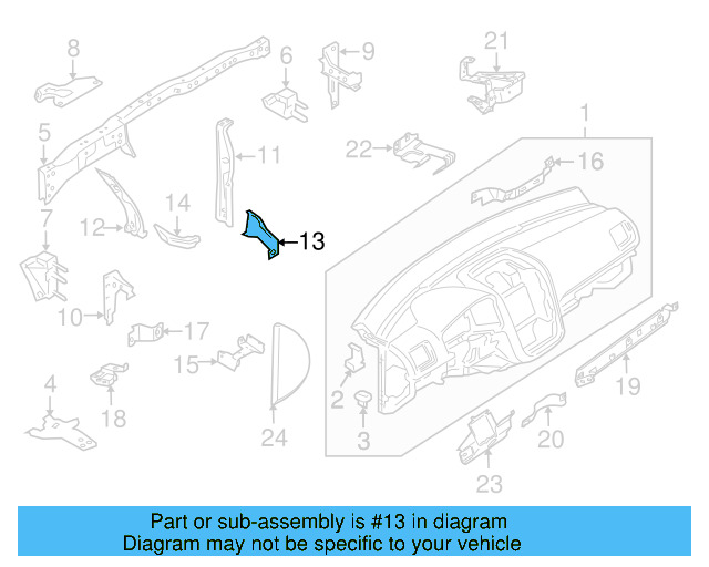Inner Support Retainer Bracket 1K1-857-954 - View 18