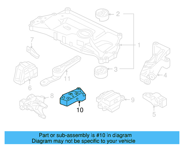 Trans Mount Lower Bracket 1K0-199-117-CD - View 67