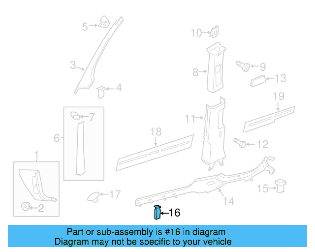 Scuff Plate Clip 6Q0-853-147 - View 22