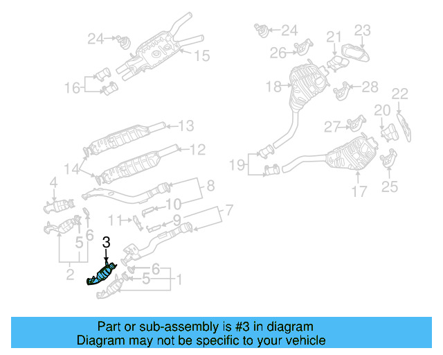 Catalytic Converter 3D0-254-251-CX - View 2