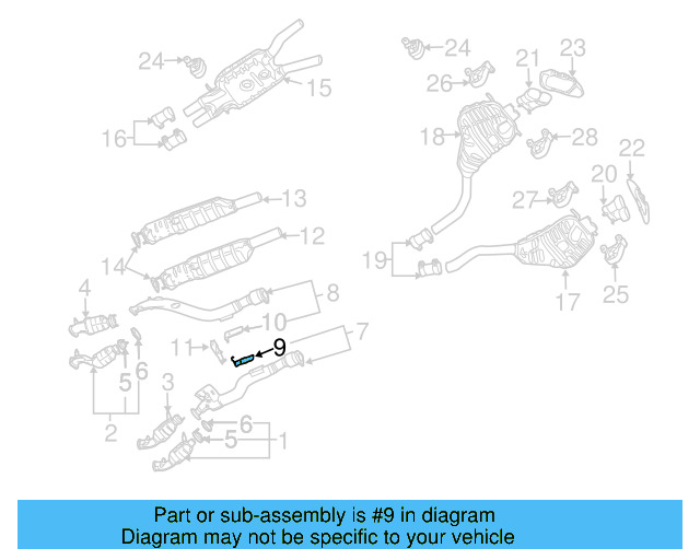 Converter & Pipe Bracket 3D0-253-160-A - View 3